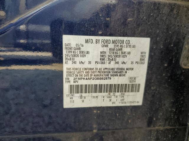 2016 FORD EDGE SPORT 2FMPK4AP2GBB82879