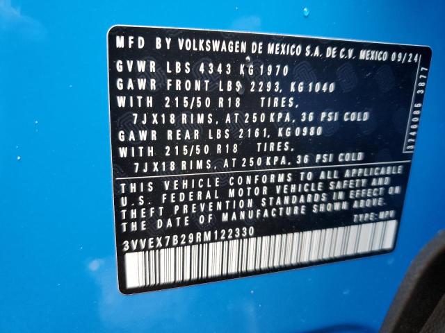 2024 VOLKSWAGEN TAOS SE 3VVEX7B29RM122330