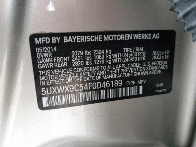 2015 BMW X3 XDRIVE28I 5UXWX9C54F0D46189