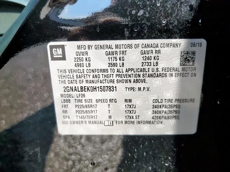 2017 CHEVROLET EQUINOX LS 2GNALBEK0H1507831