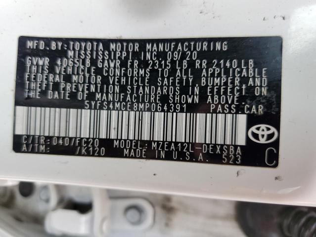 2021 TOYOTA COROLLA SE - 5YFS4MCE8MP064391