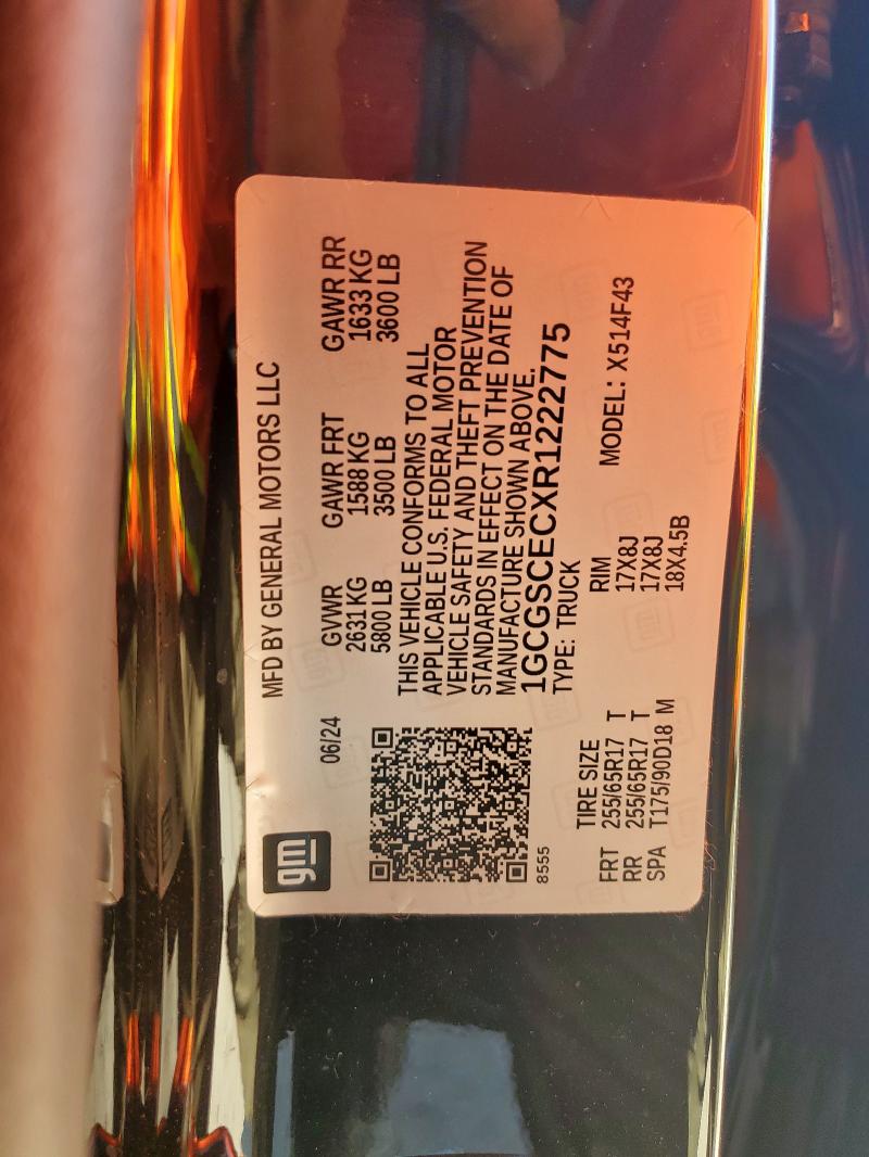 2024 CHEVROLET COLORADO L - 1GCGSCECXR1222775
