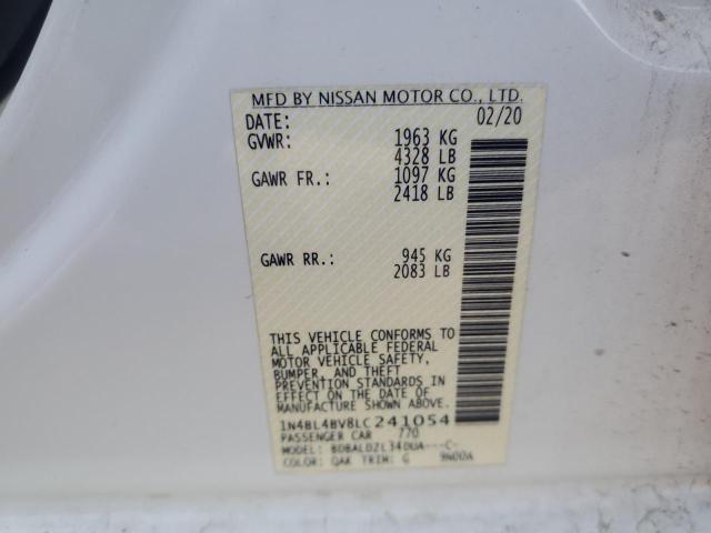 2020 NISSAN ALTIMA S 1N4BL4BV8LC241054