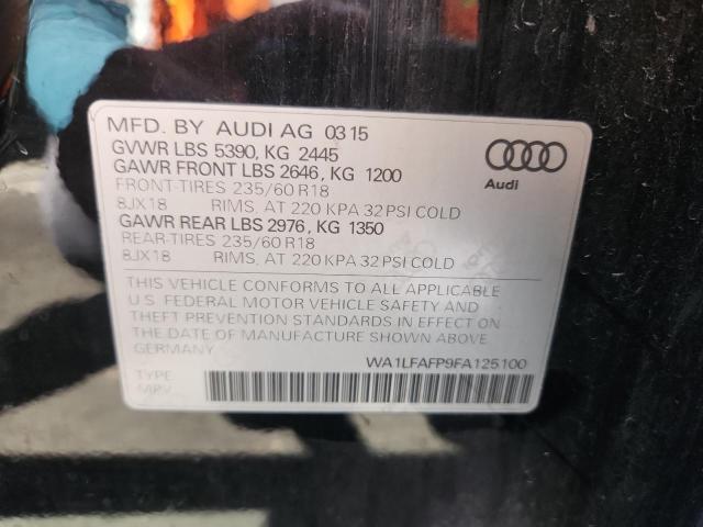 2015 AUDI Q5 PREMIUM WA1LFAFP9FA125100