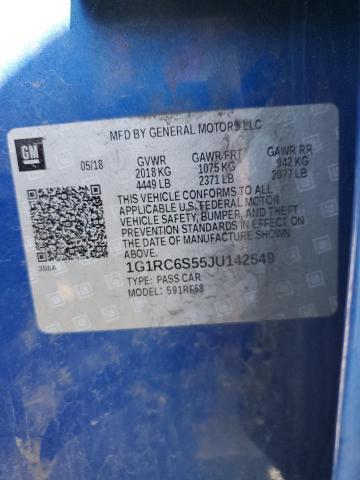 2018 CHEVROLET VOLT LT 1G1RC6S55JU142549