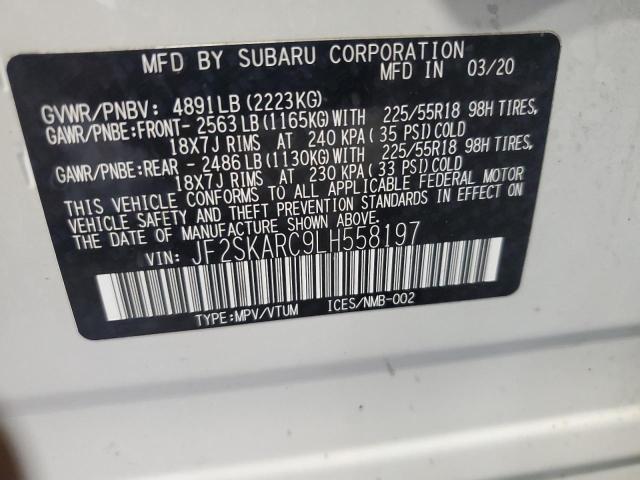 2020 SUBARU FORESTER S JF2SKARC9LH558197