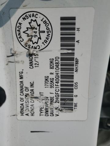 2016 HONDA CIVIC EX 2HGFC1F40GH104870