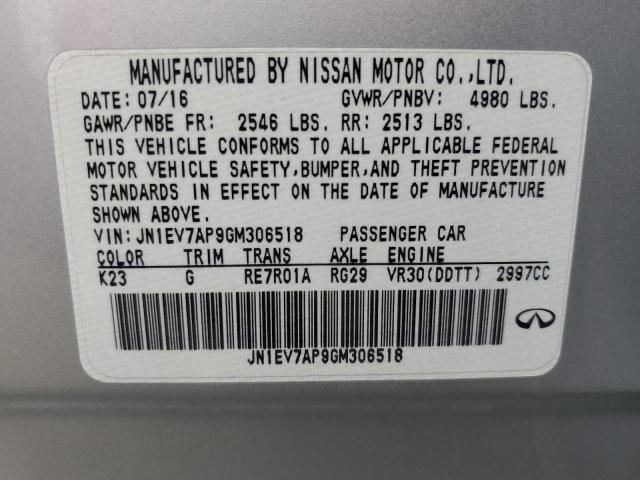 2016 INFINITI Q50 PREMIU JN1EV7AP9GM306518
