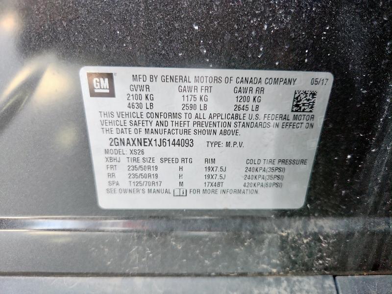 2018 CHEVROLET EQUINOX PR 2GNAXNEX1J6144093