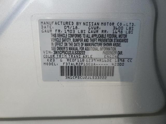 2018 NISSAN KICKS S - 3N1CP5CU2JL533222