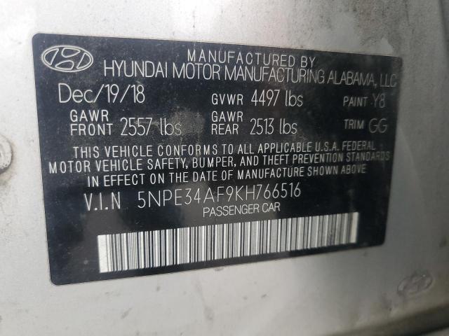 2019 HYUNDAI SONATA LIM 5NPE34AF9KH766516