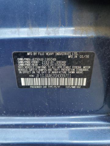 2016 SUBARU IMPREZA JF1GJAA62GH009711