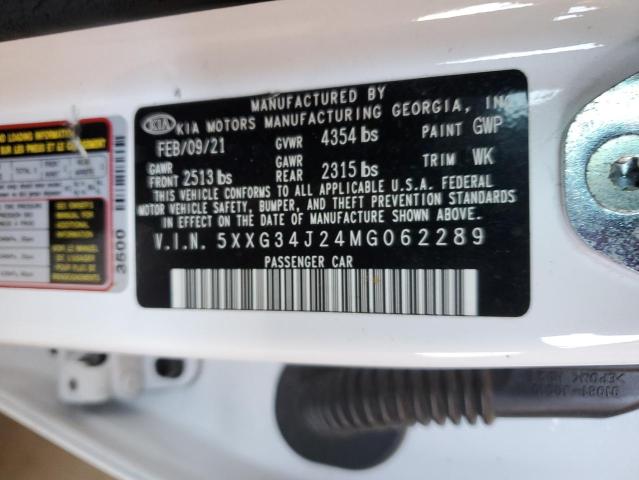 2021 KIA K5 EX 5XXG34J24MG062289
