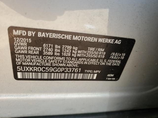 2016 BMW X5 XDRIVE35I 5UXKR0C59G0P33761