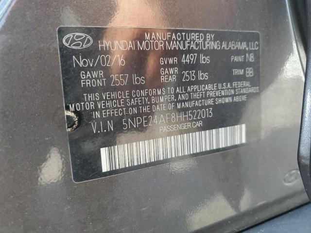 2017 HYUNDAI SONATA SE 5NPE24AF8HH522013
