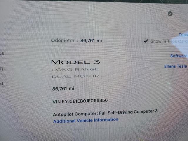 2018 TESLA MODEL 3 5YJ3E1EB0JF066856