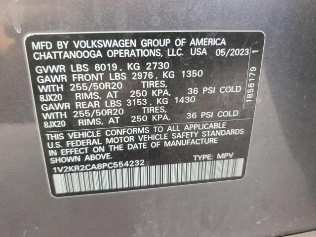 2023 VOLKSWAGEN ATLAS SE 1V2KR2CA8PC554232