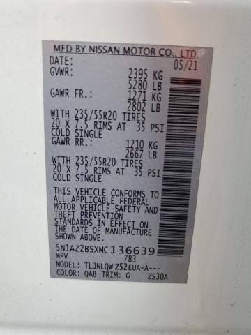 2021 NISSAN MURANO SV - 5N1AZ2BSXMC136639