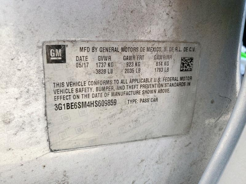 2017 CHEVROLET CRUZE LT 3G1BE6SM4HS609859