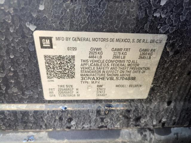 2020 CHEVROLET EQUINOX LS 3GNAXHEV8LS704888