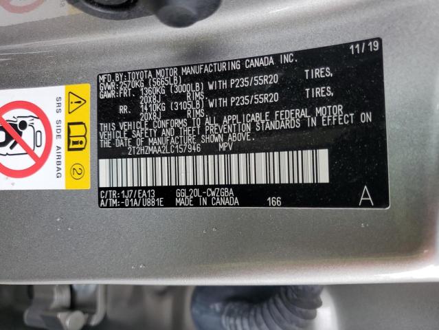 2020 LEXUS RX 350 2T2HZMAA2LC157946