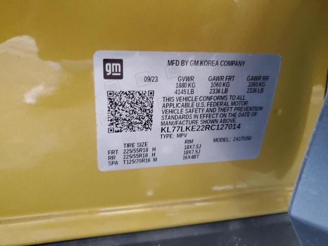 2024 CHEVROLET TRAX ACTIV KL77LKE22RC127014