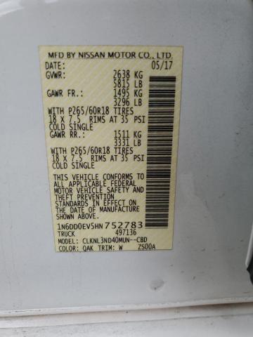 2017 NISSAN FRONTIER S - 1N6DD0EV5HN752783