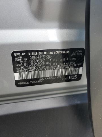 2022 MITSUBISHI OUTLANDER JA4J3UA88NZ013695