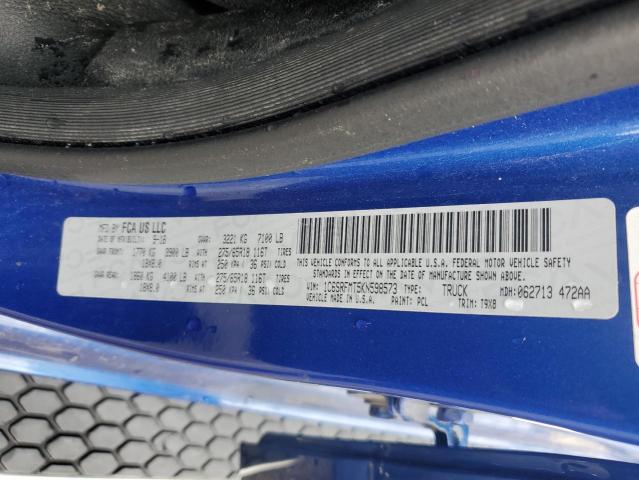 2019 RAM 1500 BIG HORN/LONE STAR 1C6SRFMT5KN598573