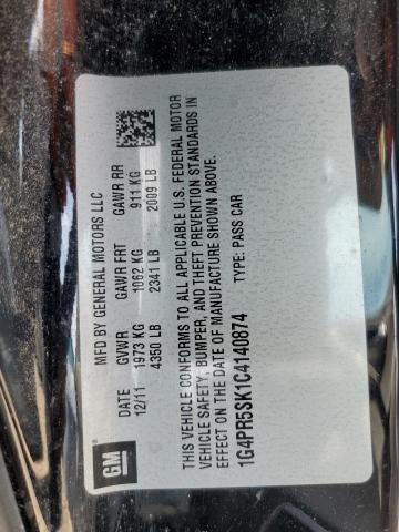 2012 BUICK VERANO CON - 1G4PR5SK1C4140874