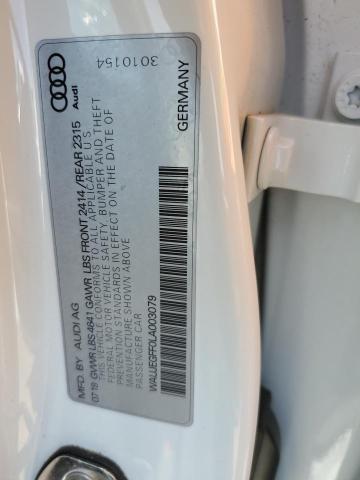 2020 AUDI A3 S-LINE WAUJEGFF0LA003079