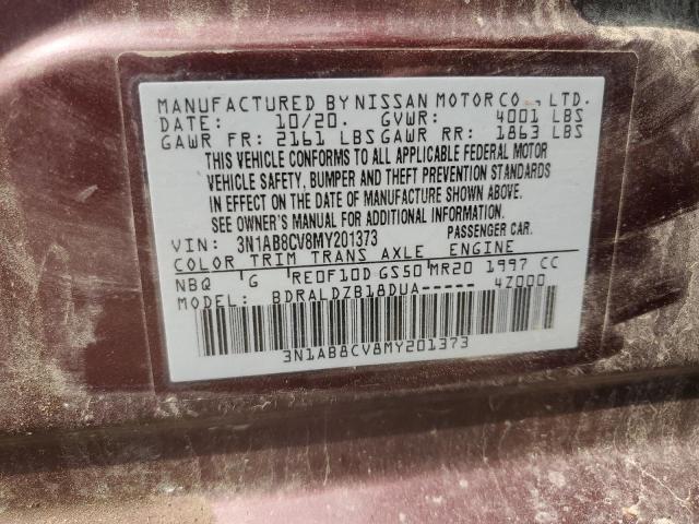 2021 NISSAN SENTRA SV - 3N1AB8CV8MY201373