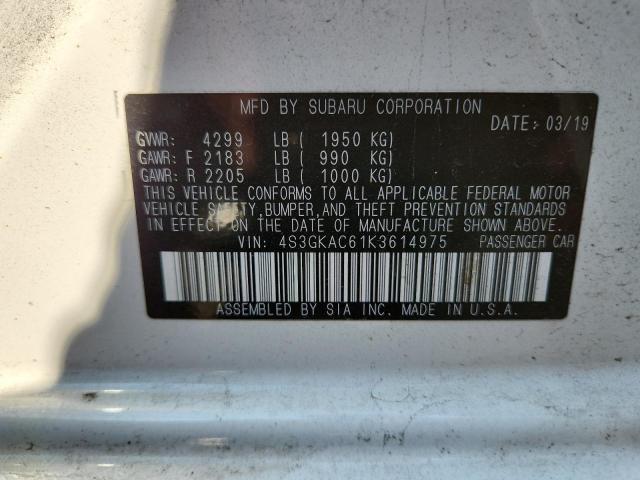 2019 SUBARU IMPREZA PR 4S3GKAC61K3614975