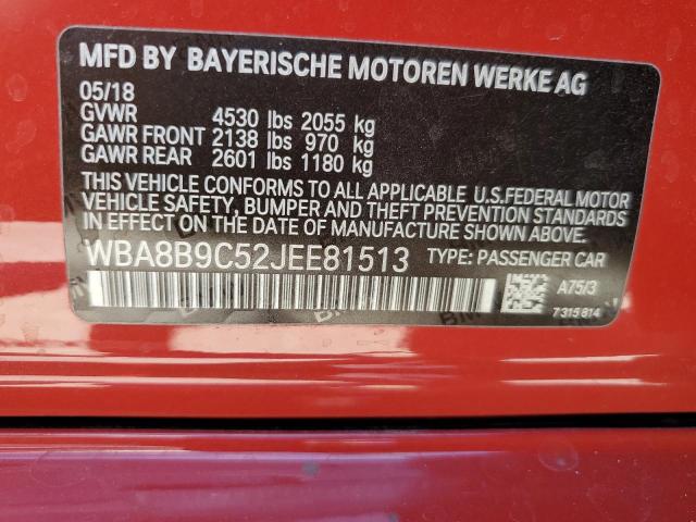 2018 BMW 330 I WBA8B9C52JEE81513
