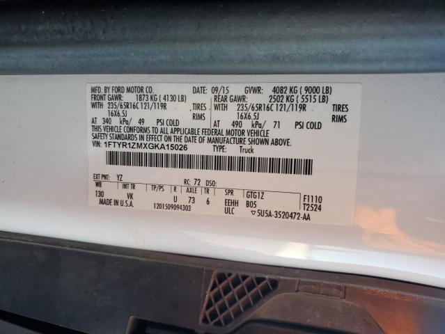 2016 FORD TRANSIT T-250 1FTYR1ZMXGKA15026