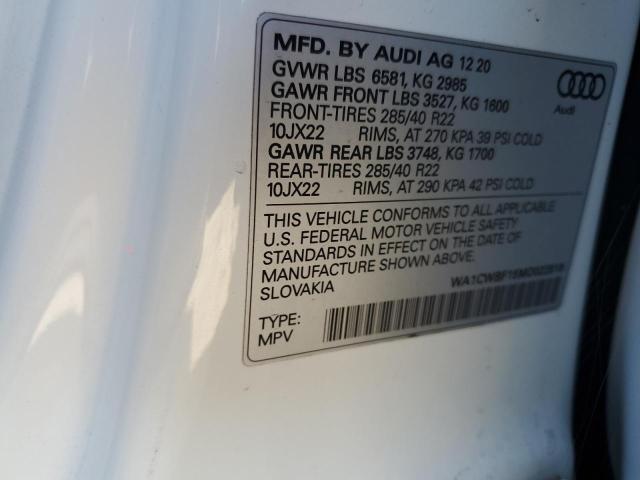 2021 AUDI SQ8 PRESTIGE WA1CWBF15MD022818