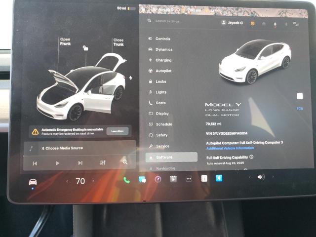 2021 TESLA MODEL Y 5YJYGDEE5MF140014