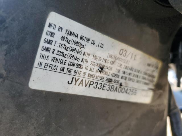 2011 YAMAHA XVS1300 CU JYAVP33E3BA004255