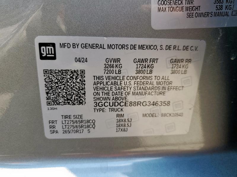 2024 CHEVROLET SILVERADO - 3GCUDCE88RG346358