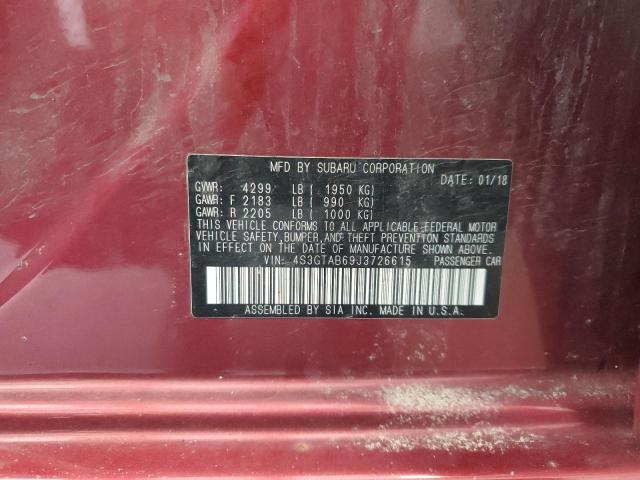 2018 SUBARU IMPREZA PR 4S3GTAB69J3726615