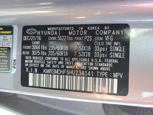 2017 HYUNDAI SANTA FE S - KM8SMDHF6HU234141