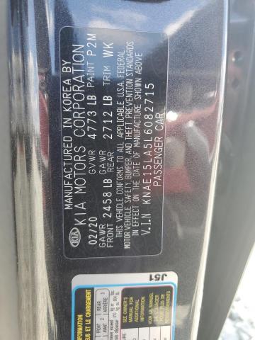 2020 KIA STINGER KNAE15LA5L6082715