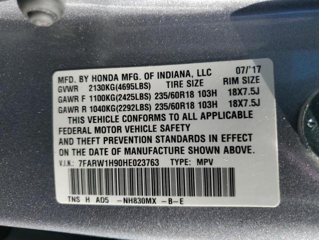 2017 HONDA CR-V TOURI 7FARW1H90HE023763