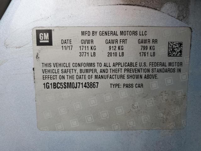 2018 CHEVROLET CRUZE LS 1G1BC5SM0J7143867