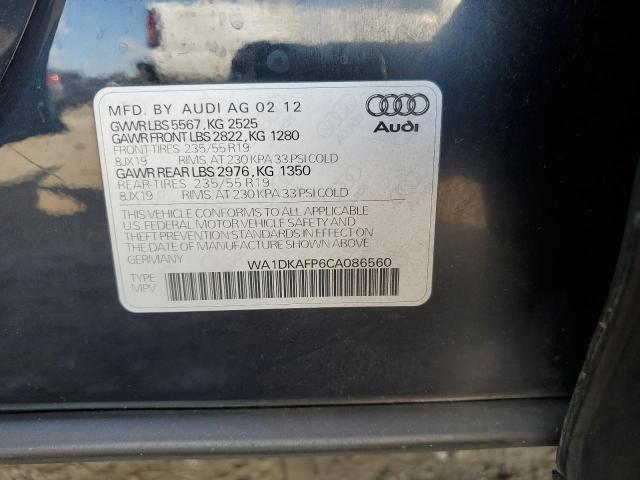 2012 AUDI Q5 PREMIUM - WA1DKAFP6CA086560