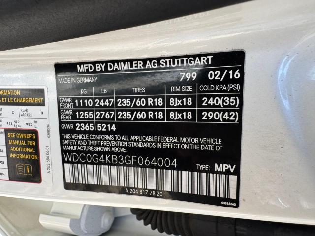 2016 MERCEDES-BENZ GLC 300 4M - WDC0G4KB3GF064004