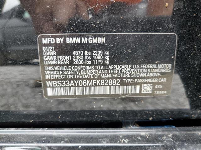 2021 BMW M3 COMPETI WBS33AY06MFK82882