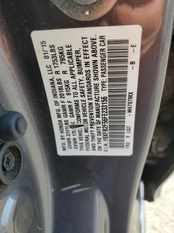 2015 HONDA CIVIC LX 19XFB2F56FE233156