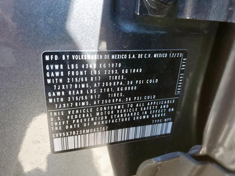 2024 VOLKSWAGEN TAOS S 3VV5X7B23RM043767