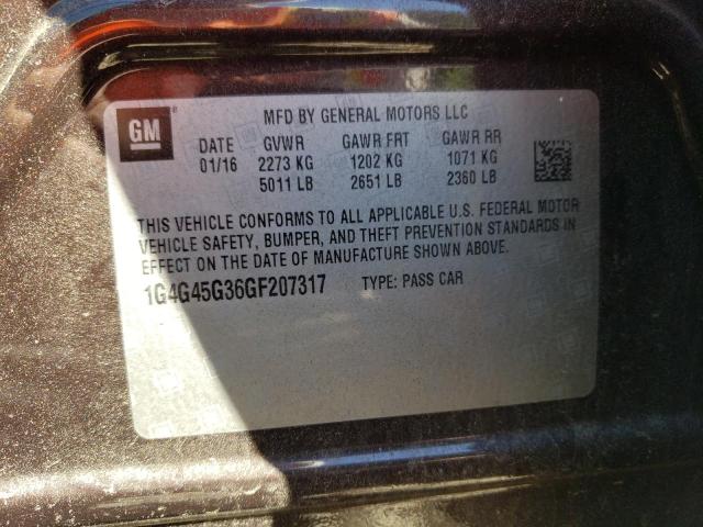 2016 BUICK LACROSSE S 1G4G45G36GF207317